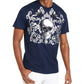 INC International Concepts Men's Scrolls Graphic T-Shirt Navy Size X-Large