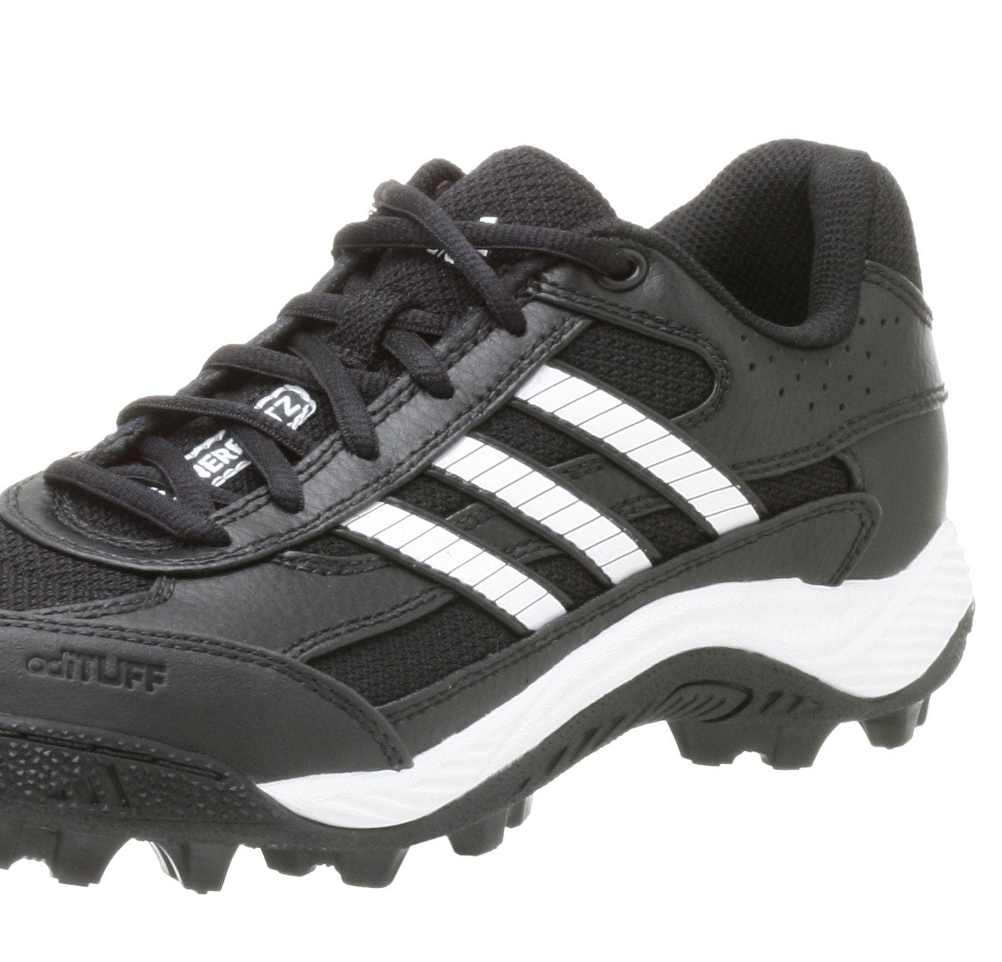 adidas Boy's Corner Blitz 7 J Low Football Shoes Black/White Size 4.5 Big Kid US