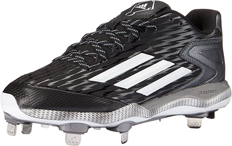 adidas Men's PowerAlley 3 Baseball Shoes Black/White Size 14 D Medium US