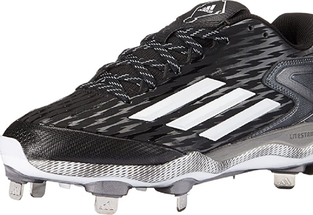 adidas Men's PowerAlley 3 Baseball Shoes Black/White Size 14 D Medium US