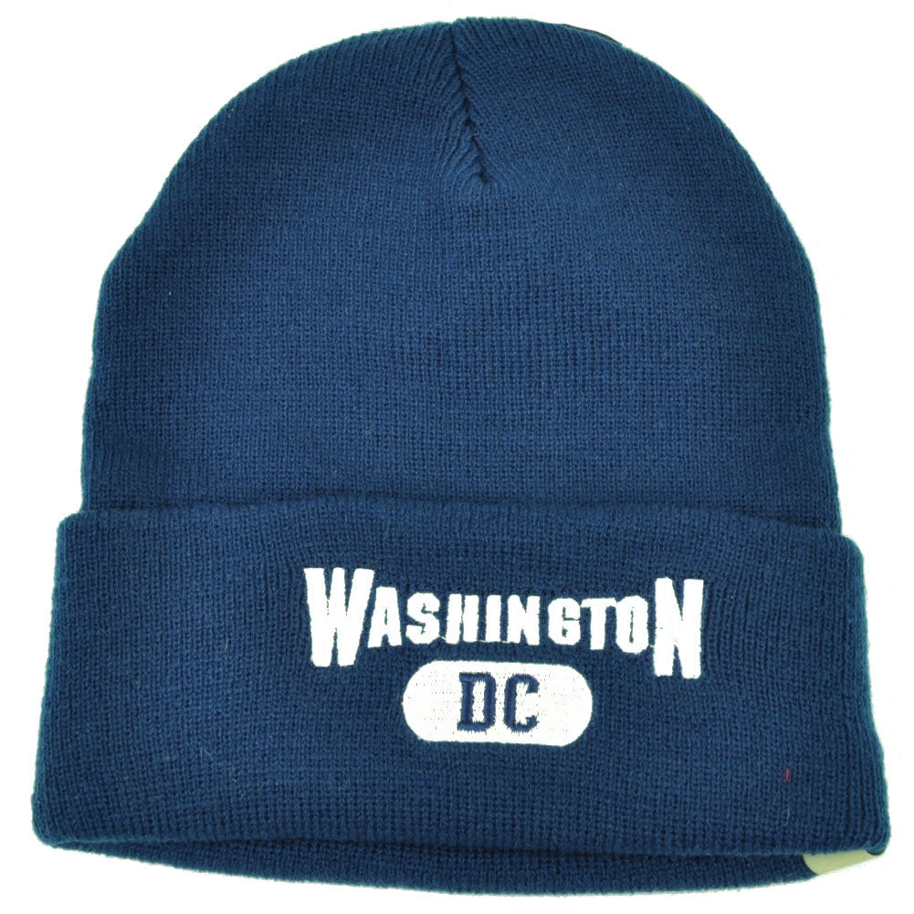Washington DC Virginia Cuffed Navy Blue USA Capital Knit Beanie City Kirk Wood