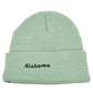 Alabama Bama Cuffed Knit Beanie Gray Hat Deer State Heart of Dixie Skully Acrylic