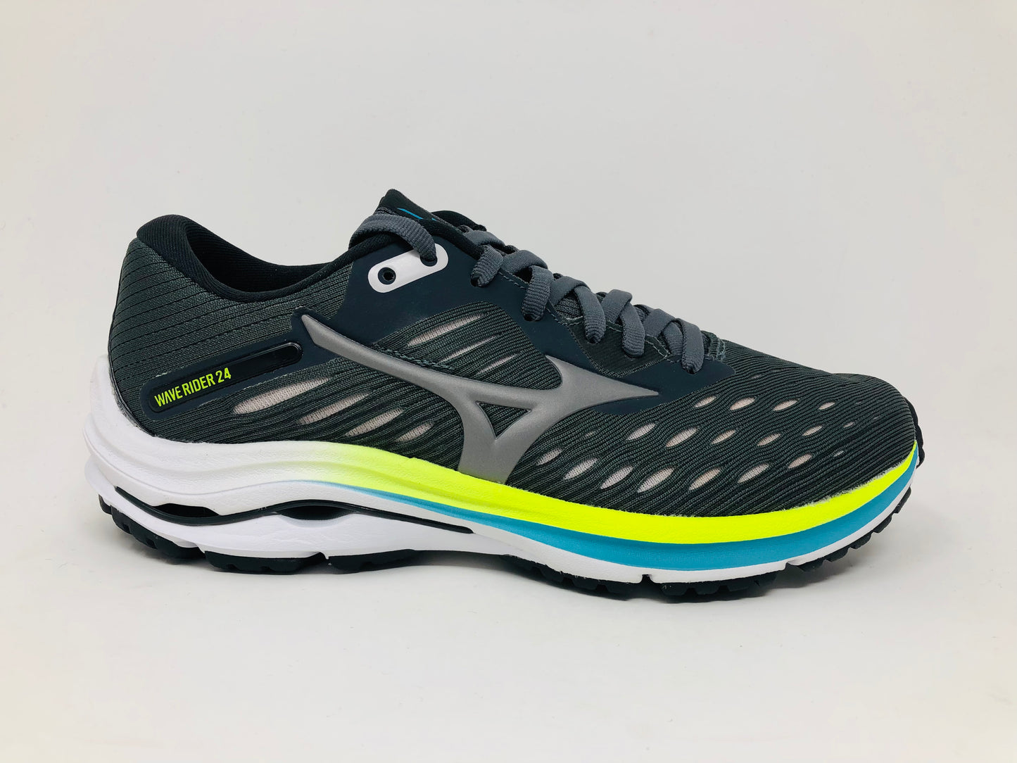 Mizuno Women's Wave Rider 24 Running Shoes Castlerock/Phantom Size 12 B(M) Us