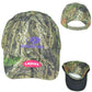 Mossy Oak Ladies Women Brown Camouflage Outdoor Purple Logo Adjustable Hat Cap