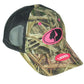 Mossy Oak Ladies Women Brown Camouflage Outdoor Mesh Logo Adjustable Hat Cap