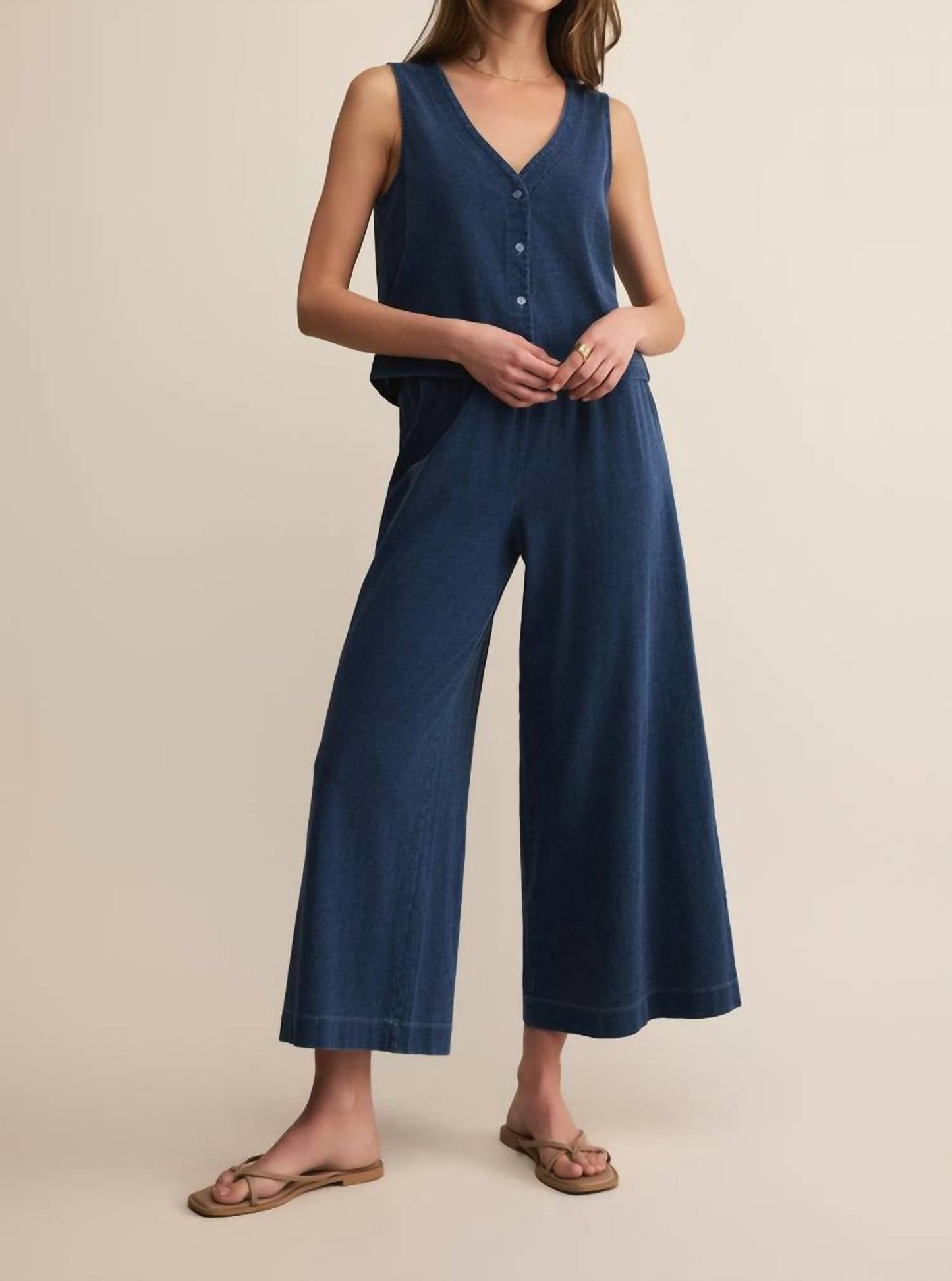 Z Supply - V-neck Jersey Denim Tank