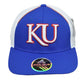 NCAA Adidas Kansas Jayhawks 347AZ Game Structure Hat Cap Adjustable Hat Cap Blue