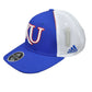 NCAA Adidas Kansas Jayhawks 347AZ Game Structure Hat Cap Adjustable Hat Cap Blue