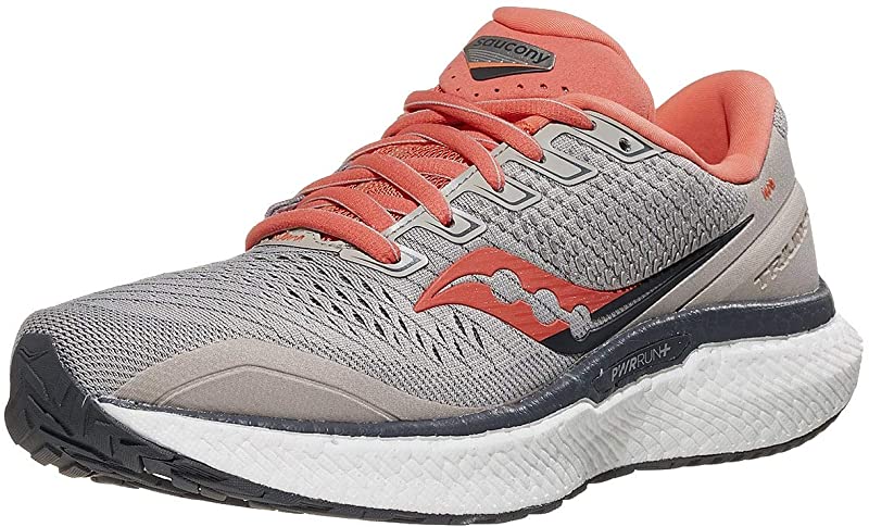 Saucony महिलाएँ ट्रायम्फ 18 रनिंग शूज़ मूनरॉक/कोरल