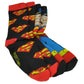 DC Comics Superman Super Hero 2 Pairs Long Socks Mens Shoe Size 6-12 Warner Bros
