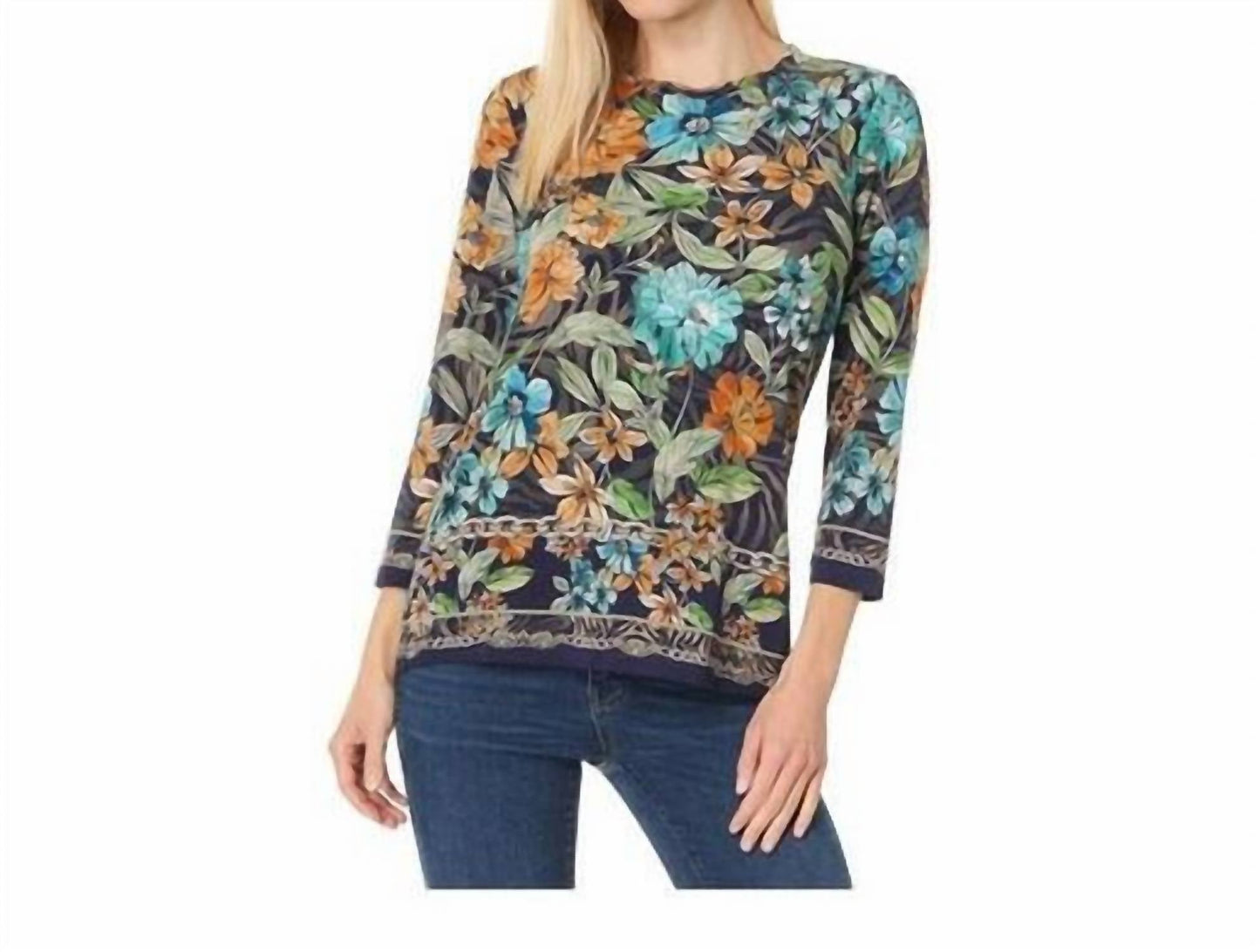 Johnny Was - THE JANIE FAVORITE 3/4 SLEEVE CREW NECK TEE