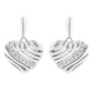 Sterling Silver Heart Diamond Accent Puff Earrings (I-J, I1-I2)