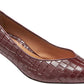 Vionic Women's Kit Josie Kitten Heels Wine Croc