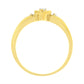 10KT Yellow Gold 1/20 cttw Diamond Triple Heart Diamond Ring (K-L, I1-I2) - Size 7