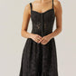 Astr - Yamila Eyelet Corset Midi Dress