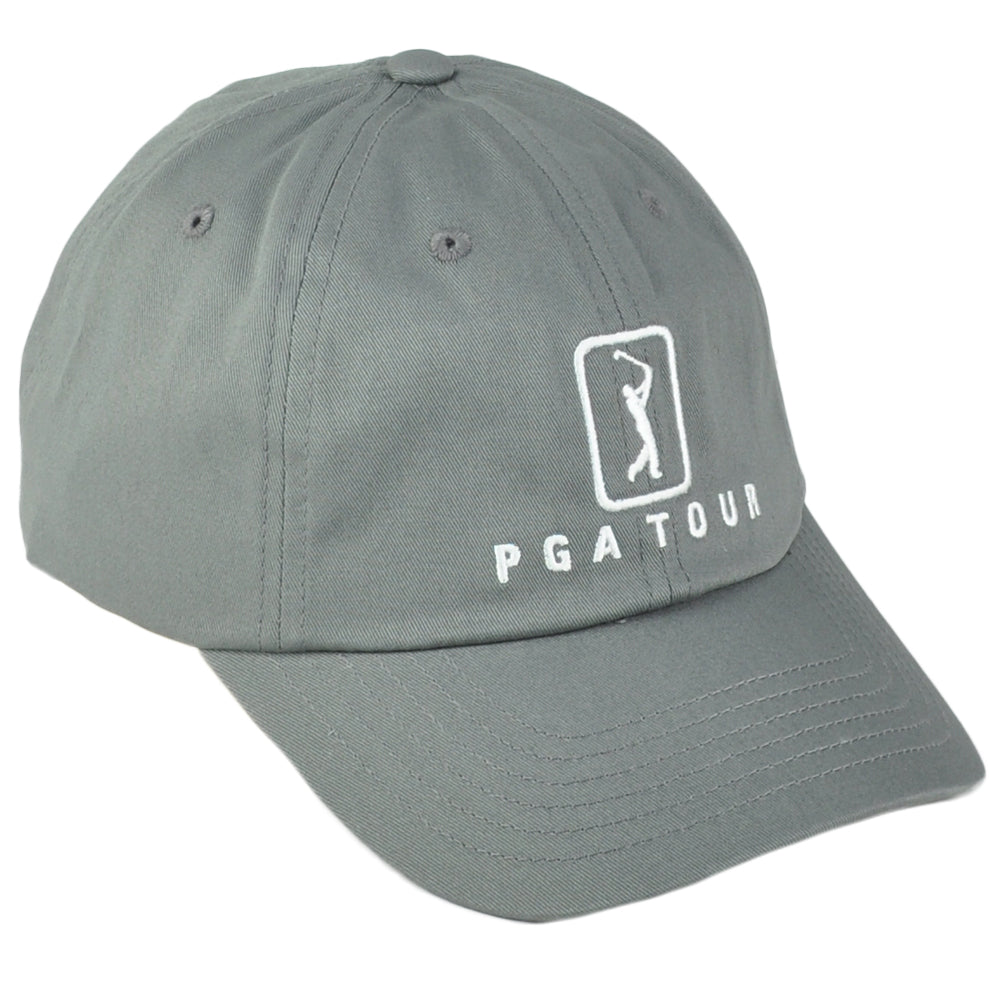 PGA Tour Golf Professional Moisture Wicking Quiet Gray Curved Bill Adult Hat Cap
