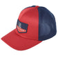 Proseries PGA Tour Golf Professional Mesh Chili Red Blue Snapback Adult Hat Cap