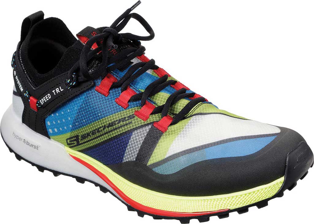 Skechers Men's Go Run Speed Trail Hyper Running Shoes Black/Multi