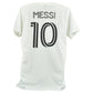 MLS Inter Miami Lionel Messi #10 White Women Ladies Soccer Futbol Tshirt Tee