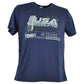 USA Powerlifting Gym Weight Dry Fit Navy Short Sleeve Youth Boy Tshirt Tee