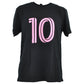 MLS Sports Inter Miami Lionel Messi #10 Black Soccer Futbol Men Tshirt Tee