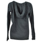 NBA Adidas Miami Heat Long Sleeve Hoodie Womens Ladies Tshirt Dark Gray