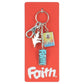 Valiant Faith Herbert Multi Charm Keychain Ring Logo Acrylic Metal Hook Clip