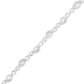 .925 Sterling Silver Prong Set Diamond Accent Curved Spiral Link Bracelet (I-J Color, I3 Clarity) - 7.25"