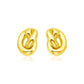 14k Yellow Gold Polished Knot Earrings