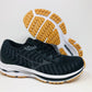 Mizuno Women's Wave Rider 24 WAVEKNIT Running Shoe Black/Dark Shadow Size 6 B(M) US