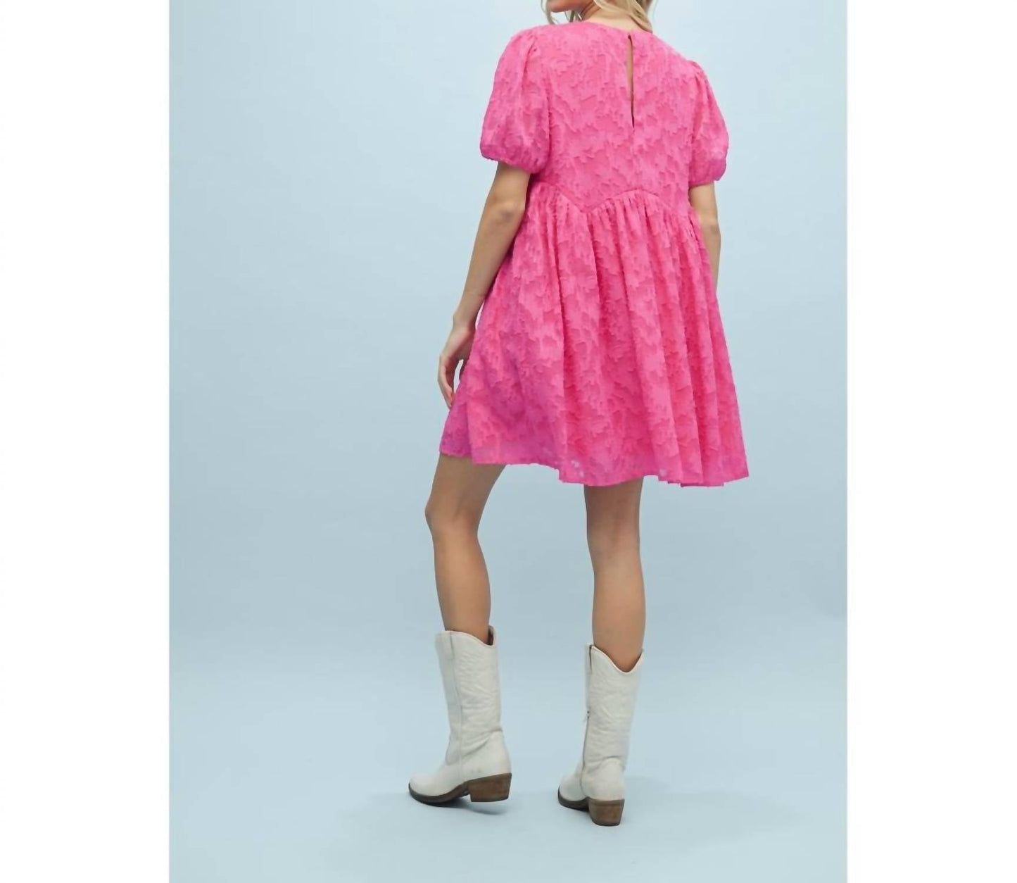 Wishlist - Textured Short Babydoll Dress