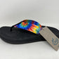 Chaco Women's Chillos Flip Flop Dark Tie Dye Black Size 6 B(M) Us