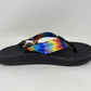 Chaco Women's Chillos Flip Flop Dark Tie Dye Black Size 6 B(M) Us
