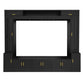 Wall Unit Entertainment Center With Bookshelves For TVs Up To 80"