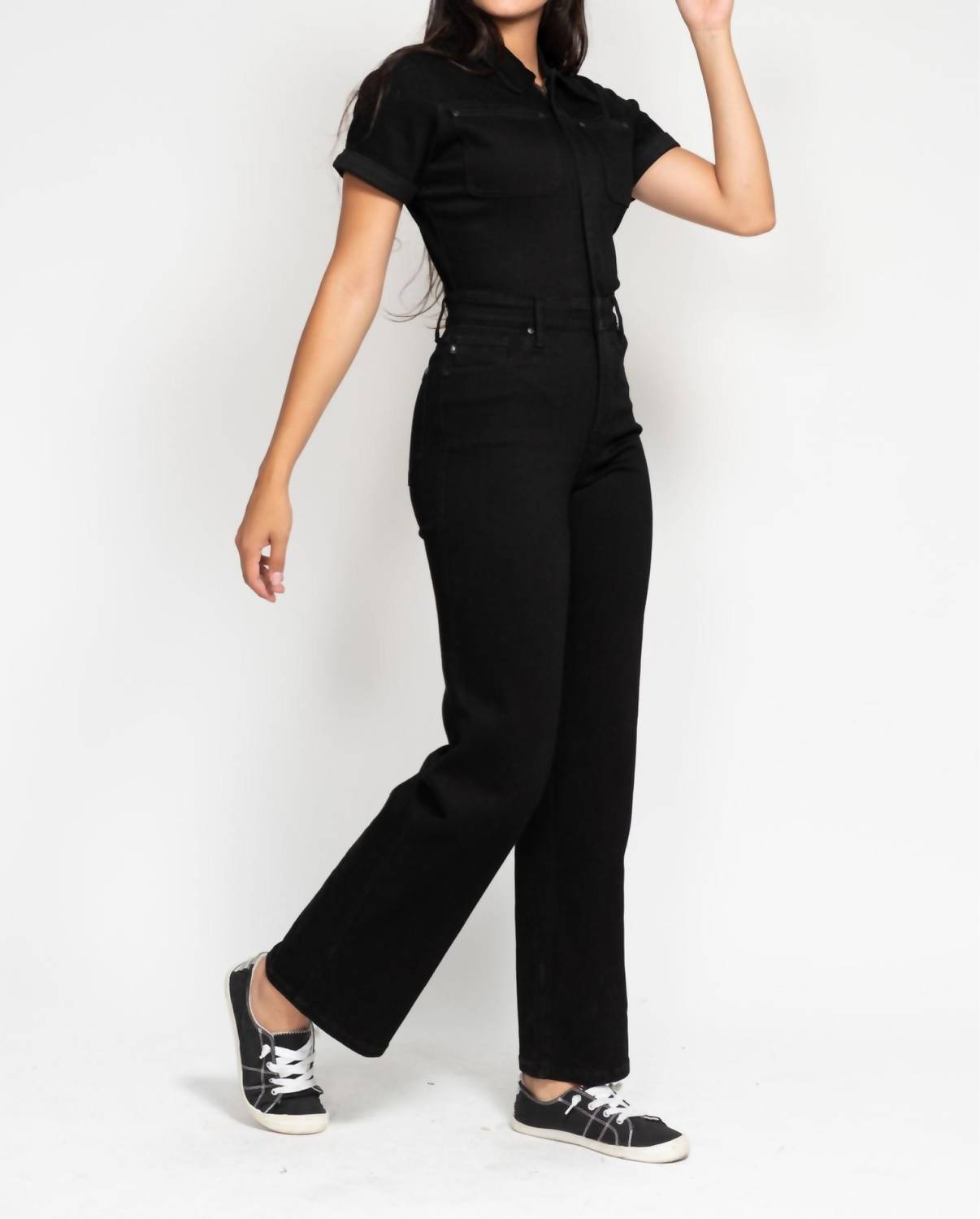 Judy Blue - High Waist Tummy Control Jumpsuit Straight Leg Jeans