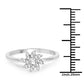 0.18 Carat Genuine White Diamond 14K White Gold Ring (E-F-G Color, SI Clarity)