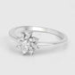 0.18 Carat Genuine White Diamond 14K White Gold Ring (E-F-G Color, SI Clarity)
