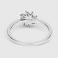0.18 Carat Genuine White Diamond 14K White Gold Ring (E-F-G Color, SI Clarity)