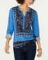 style-co-printed-split-neck-roll-tab-top