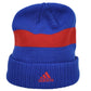 NCAA Adidas Kansas Jayhawks Cuffed Blue Blue Knit Beanie Winter Hat Striped