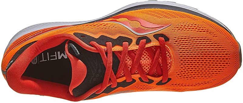 Saucony पुरुषों का राइड 14 रनिंग विज़ी/स्कारलेट