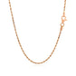 14k Rose Gold Solid Diamond Cut Rope Chain 1.5mm