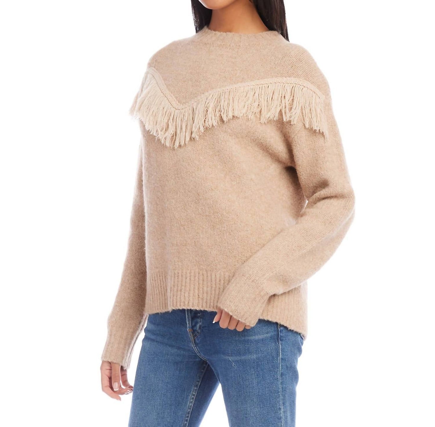Fifteen Twenty - Fringe Long Sleeve Sweater