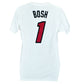 NBA Miami Heat Basketball Adidas Mens Chris Bosh 1 Go To Tee Cotton Shirt