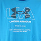 Under Armour Brand Athletes Logo Adult Men Short Sleeve Blue Tshirt Tee