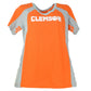 NCAA Clemson Tigers Ladies Orange Womens Tshirt Short Sleeve Tee Crew Neck