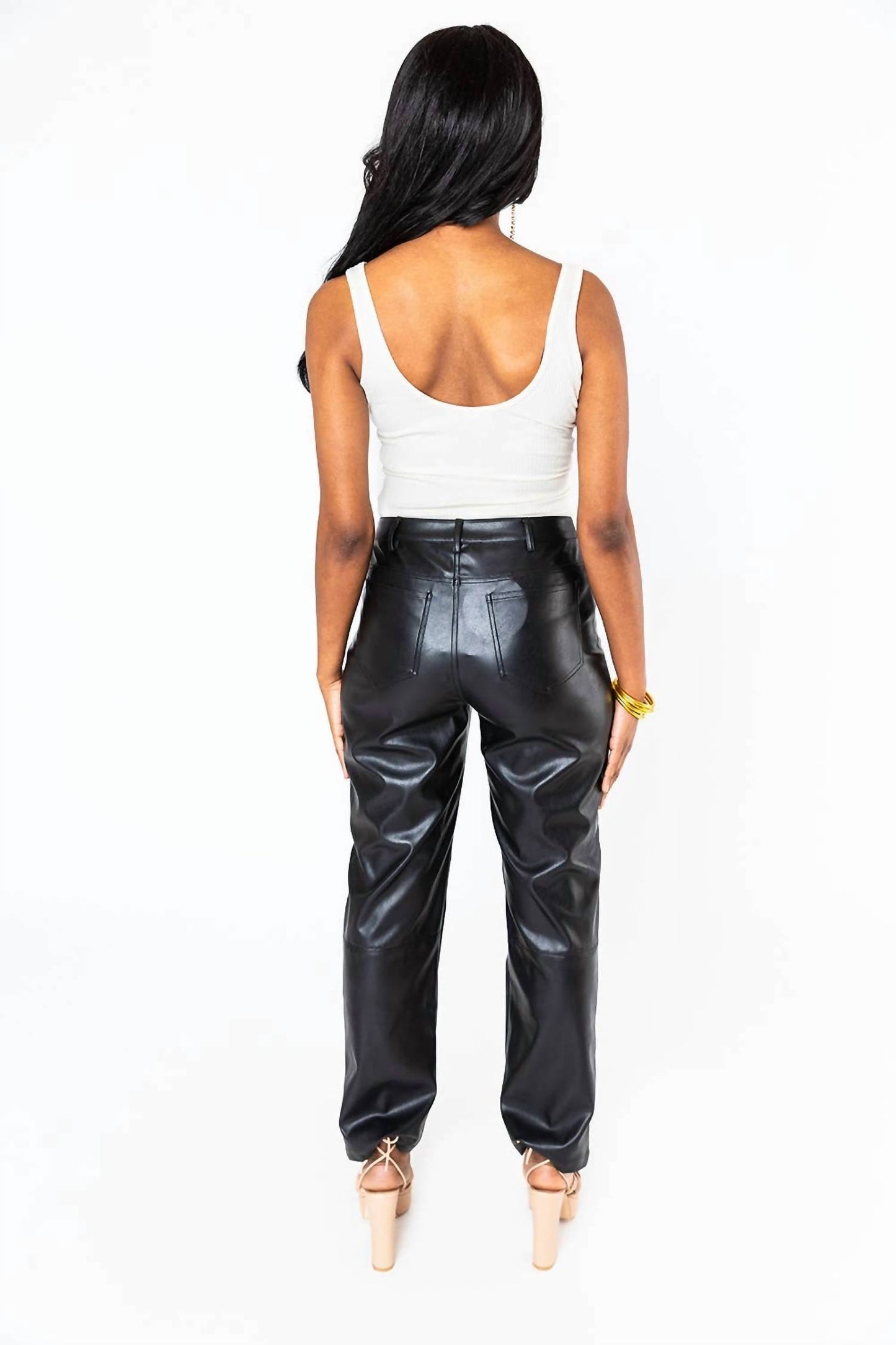 Buddylove - Gomez Vegan Leather High Waisted Ankle Pant