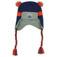 NHL Edmonton Oilers Helmet Tassels Navy Orange Winter Kids Child Knit Beanie Hat