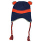 NHL Edmonton Oilers Helmet Tassels Navy Orange Winter Kids Child Knit Beanie Hat