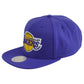 NBA Mitchell Ness Los Angeles Lakers Original Purple Snapback Flat Bill Hat Cap